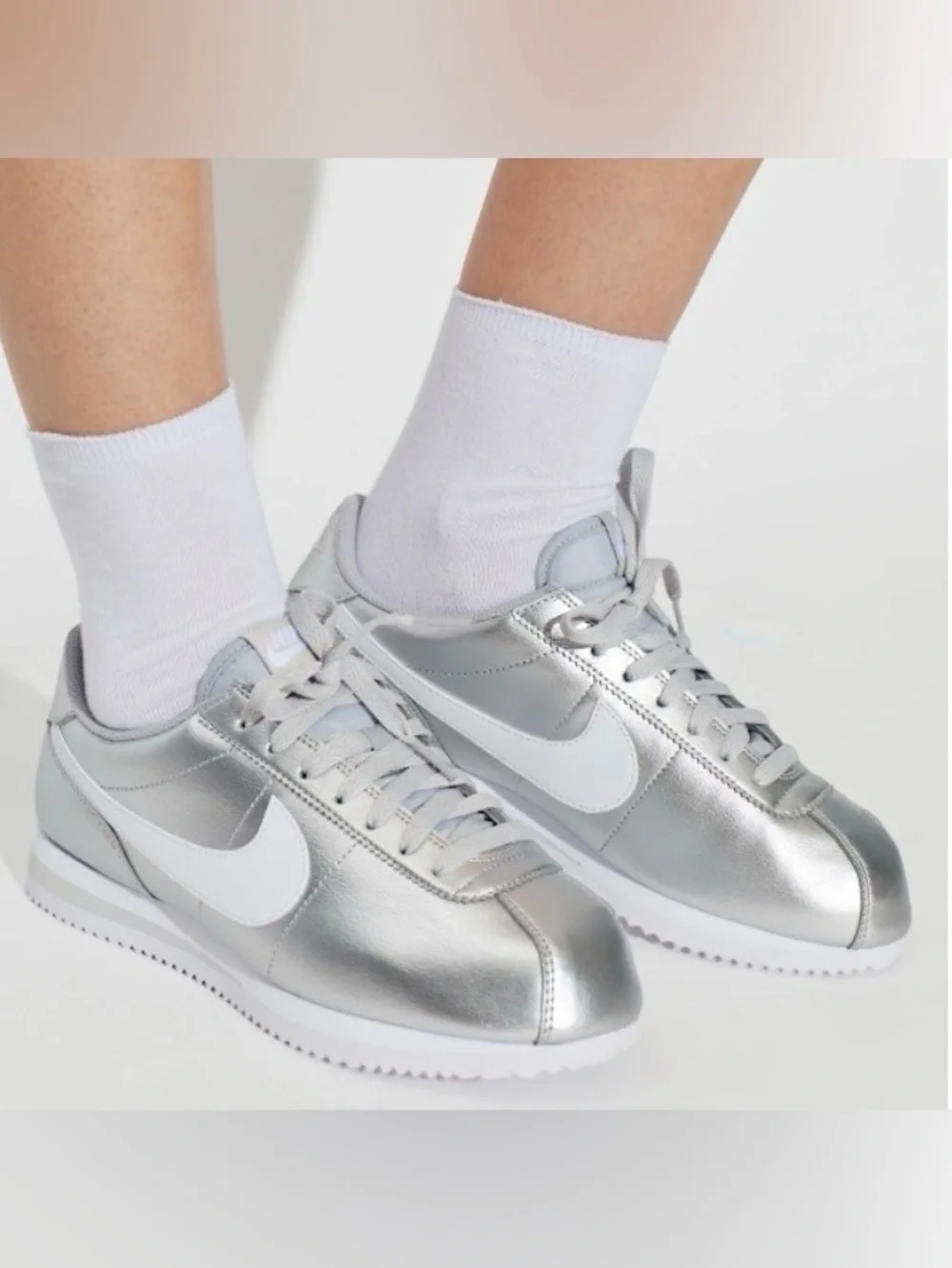 ✔️New✔️ NIKE Cortez Metallic Silver